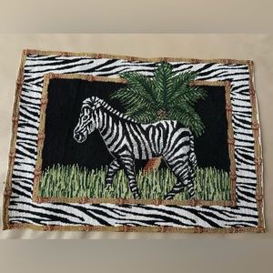 Zebra Table Place Mats (new) - Set of 5